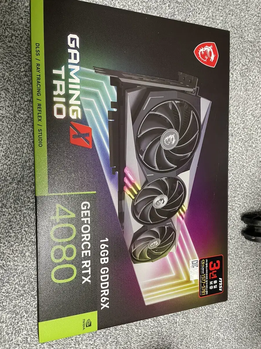 Msi RTX4080 16GB 게이밍x트리오 판매합니다